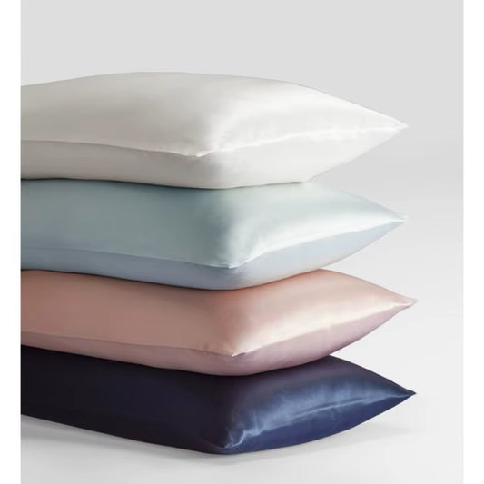 Mulberry Silk Pillowcase for Hair & Skin Care Anti-Frizz Satin Pillow Case Queen/King Super Soft Hypoallergenic Bedding Cover